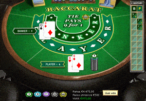 Baccarat peli